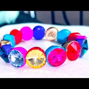 Betsey Johnson Nostalgic Pop Art Stone Bracelet